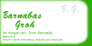barnabas groh business card